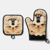 PAPIER MIRAGE Cream Chow Ovenwant & Pannenlap Set (Voorkant)