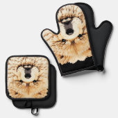 PAPIER MIRAGE Cream Chow Ovenwant & Pannenlap Set (Voorkant / Achterkant)