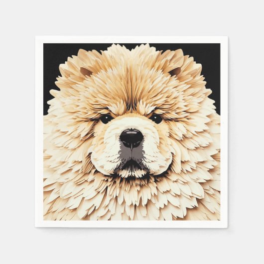 PAPIER MIRAGE Cream Chow Servet (Voorkant)