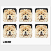 PAPIER MIRAGE Cream Chow Vierkante Sticker (Vel)