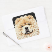 PAPIER MIRAGE Cream Chow Vierkante Sticker (Envelop)