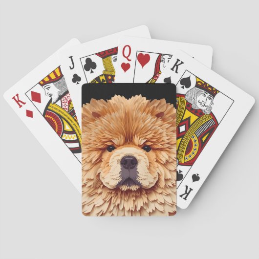 PAPIER MIRAGE Red Chow Pokerkaarten (Achterkant)