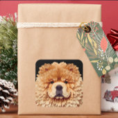 PAPIER MIRAGE Red Chow Vierkante Sticker