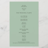 PAPIER | Modern Eucalyptus Wedding Programme Flyer (Achterkant)