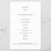 PAPIER | Modern script foto Wedding Program Flyer (Achterkant)