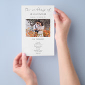 PAPIER | Modern script foto Wedding Program Flyer (Hand)