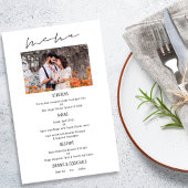 PAPIER | Modern Script Photo Wedding Menu