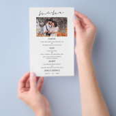 PAPIER | Modern Script Photo Wedding Menu (Hand)