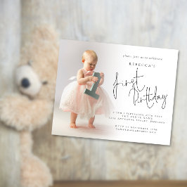 PAPIER | Moderne fotobedekking 1e verjaardag Flyer