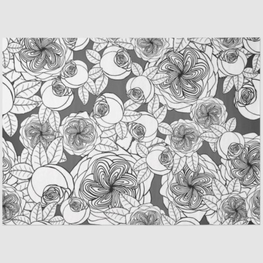 PAPIER MOUSSELINE Flower Bud tissue paper (Voorkant)