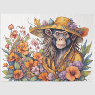 Papier Mousseline Flower hat Monkey see monkey do