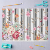 PAPIER MOUSSELINE - Shabby Flowers - Weefselpapier (Craft)