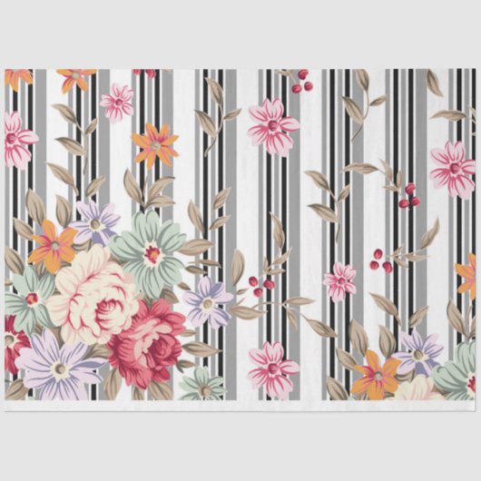 PAPIER MOUSSELINE - Shabby Flowers - Weefselpapier (Voorkant)