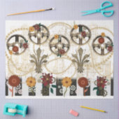 PAPIER MOUSSELINE-Steampunk Striped Flowers (Craft)