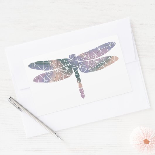 Papier Mozaïek Dikke Dragonfly Sticker (Envelop)