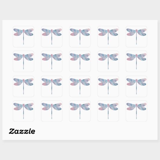 Papier Mozaïek Dunne Dragonfly Sticker (Vel)