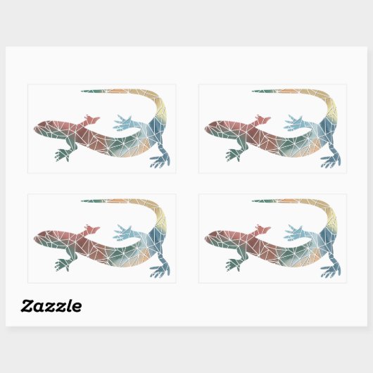 Papier Mozaïek Gecko Sticker (Vel)