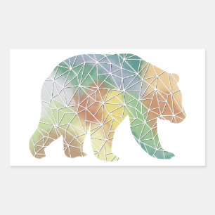 Papier Mozaïek Grizzly Beer Sticker