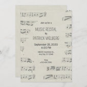  papier muzieknoten kaart (Voorkant / Achterkant)