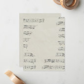  papier muzieknoten notitiekaartje (Voorkant / Achterkant in situ)