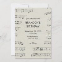  papier muzieknoten Verjaardag