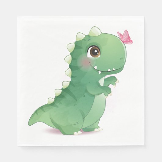 PAPIER NAPKIN : BABY DINOSAUR SERVET (Voorkant)
