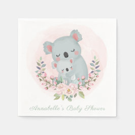 PAPIER NAPKIN : BABY KOALAS : BABY SHOWER SERVET