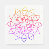 Papier Napkin - Colorful Mandala Servet (Voorkant)