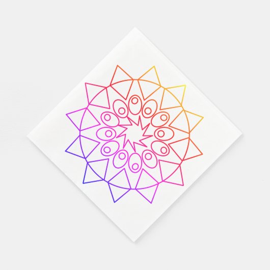 Papier Napkin - Colorful Mandala Servet (Hoek)