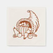 Papier Napkin - Cornucopia (donker) Servetten (Voorkant)