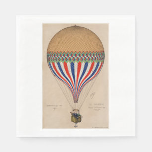 PAPIER NAPKIN : FRANSE VLAG THEMED BALLOON SERVET