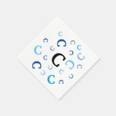 Papier Napkin - Gejokte brieven in blauw Servetten (Hoek)