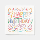 PAPIER NAPKIN : HAPPY BIRTHDAY SERVET (Voorkant)