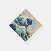 PAPIER NAPKIN : HOKUSAI : DE WAVE SERVET (Hoek)