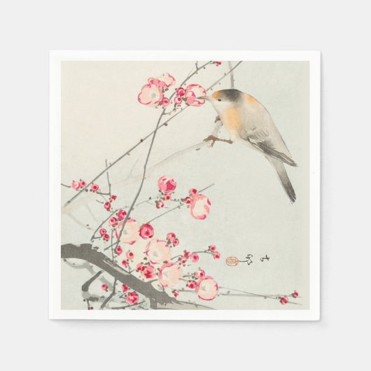 PAPIER NAPKIN : JAPANESE WOODBLOCK : OHARA KOSON SERVET (Voorkant)