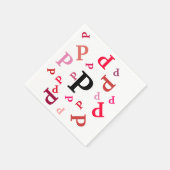 Papier Napkin - Jumbride brieven in Reds en Pinks Servetten (Hoek)