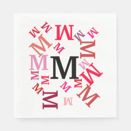 Papier Napkin - Jumbride brieven in Reds Servet