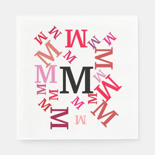 Papier Napkin - Jumbride brieven in Reds Servet (Voorkant)