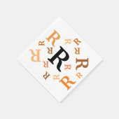 Papier Napkin - Jumbries in bruin en Oranje Servetten (Hoek)