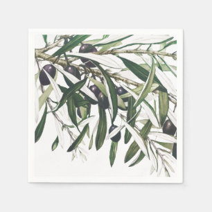 PAPIER NAPKIN : KERSTMIS: OLIVE BRANCH SERVET