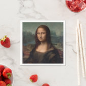 PAPIER NAPKIN : LEONARDO DA VINCI : DE MONA LISA SERVET (Insitu)