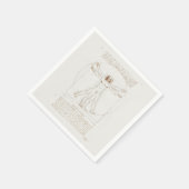 PAPIER NAPKIN : LEONARDO DA VINCI : VITRUVIAN MAN SERVET (Hoek)