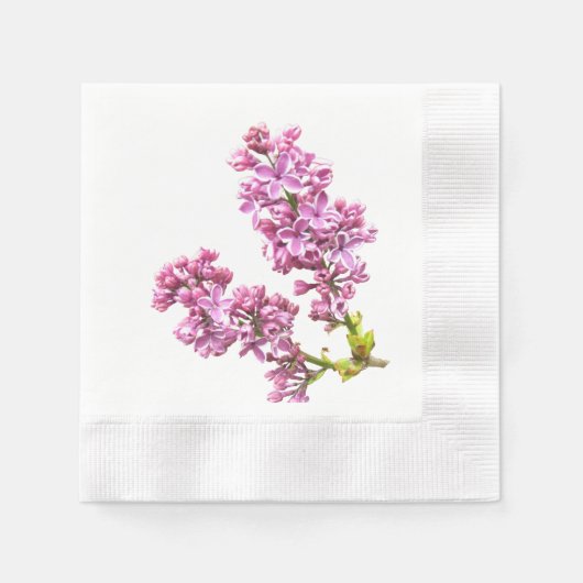 Papier Napkin - Lila bloesems Servetten (Voorkant)