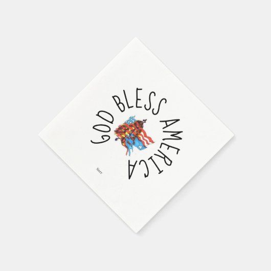 Papier Napkin: Onafhankelijkheidsdag Servet (Hoek)