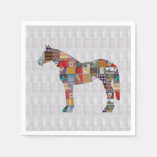Papier Napkin - Paardenras ART door Navin JOSHI Servetten