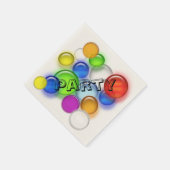 Papier Napkin - partijbellen in kleuren Servet (Hoek)