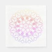 Papier Napkin - Pastel met kleur Mandala Pattern Servet (Voorkant)