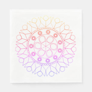 Papier Napkin - Pastel met kleur Mandala Pattern Servet