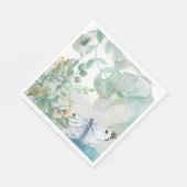 Papier Napkin Pastels Floral Butterfly Servet (Hoek)