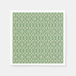 Papier Napkin - TRELLIS - GROEN Servet